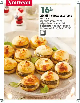 Croque Gel 20 Mini choux escargots offre