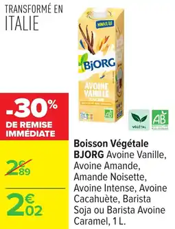 Carrefour Boisson végétale bjorg offre