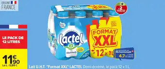 Carrefour Lait u.h.t. format xxl lactel offre