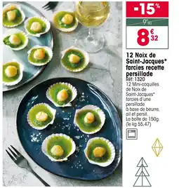 Croque Gel 12 Noix de Saint-Jacques farcies recette persillade offre