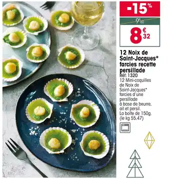 Croque Gel 12 Noix de Saint-Jacques farcies recette persillade offre