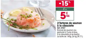 Croque Gel 2 Tartares de saumon à la ciboulette offre