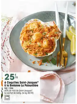 Croque Gel 6 Coquilles Saint-Jacques à la Bretonne La Palourdière offre