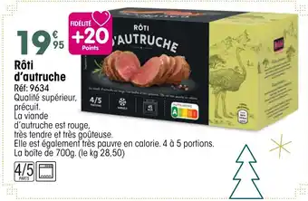Croque Gel Rôti d'autruche offre