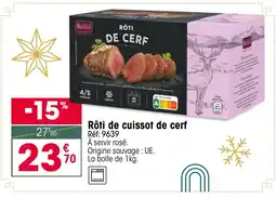 Croque Gel Rôti de cuissot de cerf offre