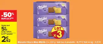 Carrefour Biscuits choco moo milka offre