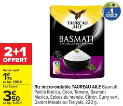 Carrefour Riz micro-ondable taureau aile offre