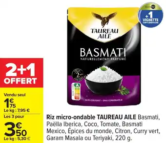 Carrefour Riz micro-ondable taureau aile offre