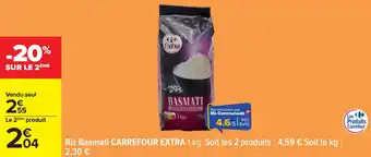 Carrefour Riz basmati carrefour extra offre