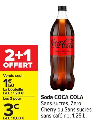 Carrefour Soda coca cola offre