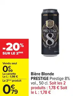 Carrefour Bière blonde prestige offre