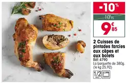 Croque Gel 2 Cuisses de pintades farcies aux cèpes et aux bolets offre