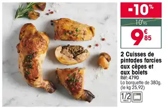 Croque Gel 2 Cuisses de pintades farcies aux cèpes et aux bolets offre