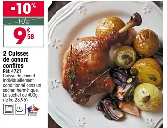 Croque Gel 2 Cuisses de canard confites offre
