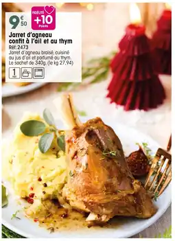 Croque Gel Jarret d'agneau confit à l'ail et au thym offre