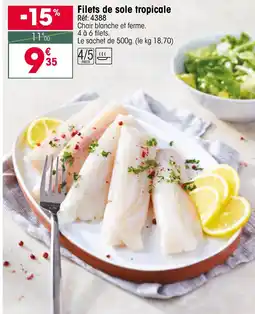 Croque Gel Filets de sole tropicale offre