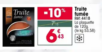 Croque Gel Truite fumée offre