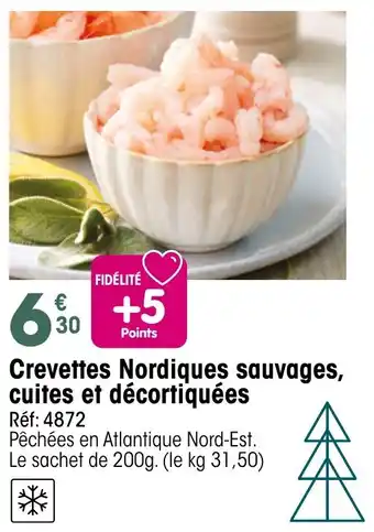 Croque Gel Crevettes Nordiques sauvages, cuites et décortiquées offre
