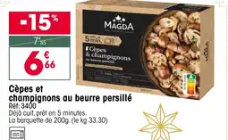 Croque Gel Cèpes et champignons au beurre persillé offre