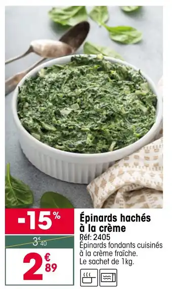 Croque Gel Épinards hachés à la crème offre