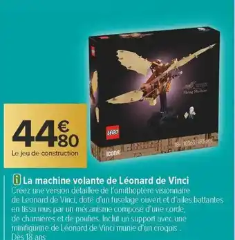 Carrefour La machine volante de léonard de vinci offre