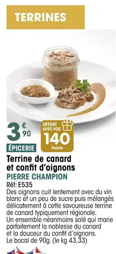 Croque Gel PIERRE CHAMPION Terrine de canard et confit d'oignons offre