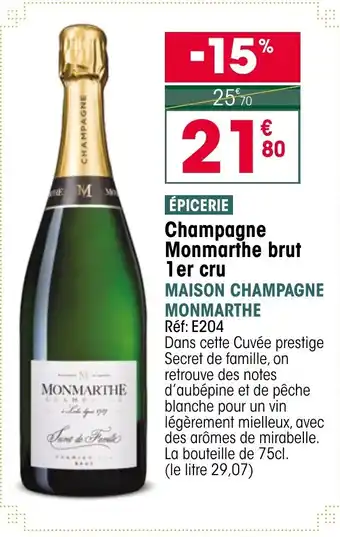 Croque Gel MAISON CHAMPAGNE Champagne Monmarthe brut 1er cru offre