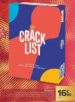 Carrefour Crack list offre