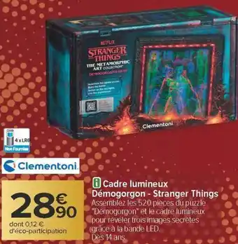 Carrefour Cadre lumineux démogorgon stranger things offre