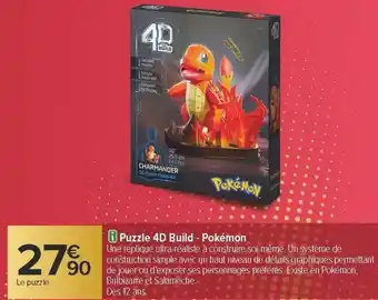 Carrefour Puzzle 4d build pokémon offre