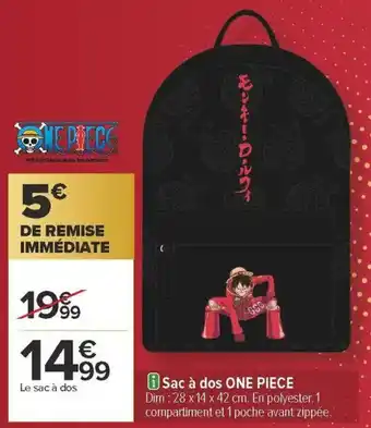 Carrefour Sac à dos one piece offre