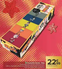 Carrefour Chaussettes naruto ninja offre