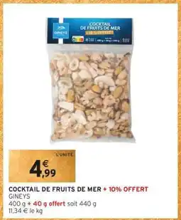 Intermarché COCKTAIL DE FRUITS DE MER + 10% OFFERT offre