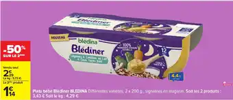 Carrefour Plats bébé blédîner bledina offre