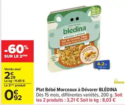 Carrefour Plat bébé morceaux à dévorer blédina offre