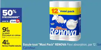 Carrefour Essuie tout maxi pack renova offre