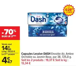 Carrefour Capsules lessive dash offre