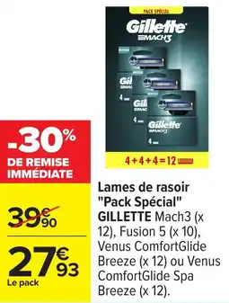 Carrefour Lames de rasoir pack spécial gillette offre