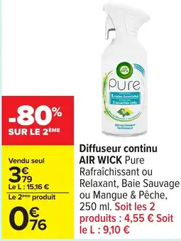 Carrefour Diffuseur continu air wick offre