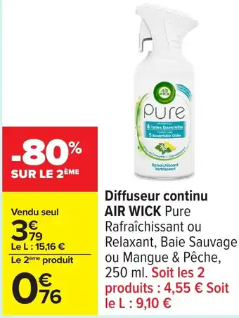 Carrefour Diffuseur continu air wick offre