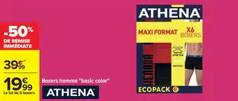 Carrefour Boxers homme basic color offre