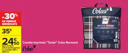 Carrefour Couette imprimée tartan colas normand offre