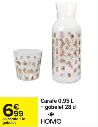 Carrefour Carafe gobelet offre