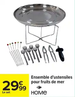 Carrefour Ensemble d'ustensiles pour fruits de mer offre