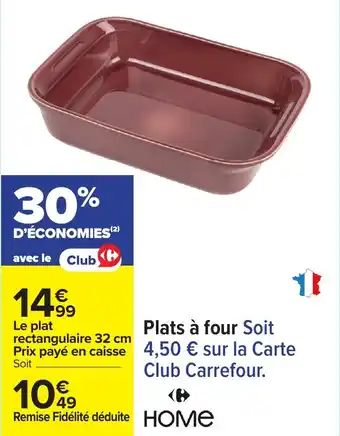 Carrefour Plats à four offre