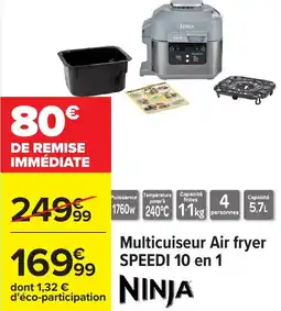 Carrefour Multicuiseur air fryer speedi 10 en 1 offre