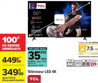 Carrefour Téléviseur led 4k offre