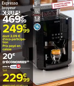 Carrefour Expresso broyeur offre