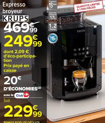 Carrefour Expresso broyeur offre