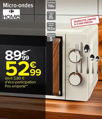 Carrefour Micro ondes offre